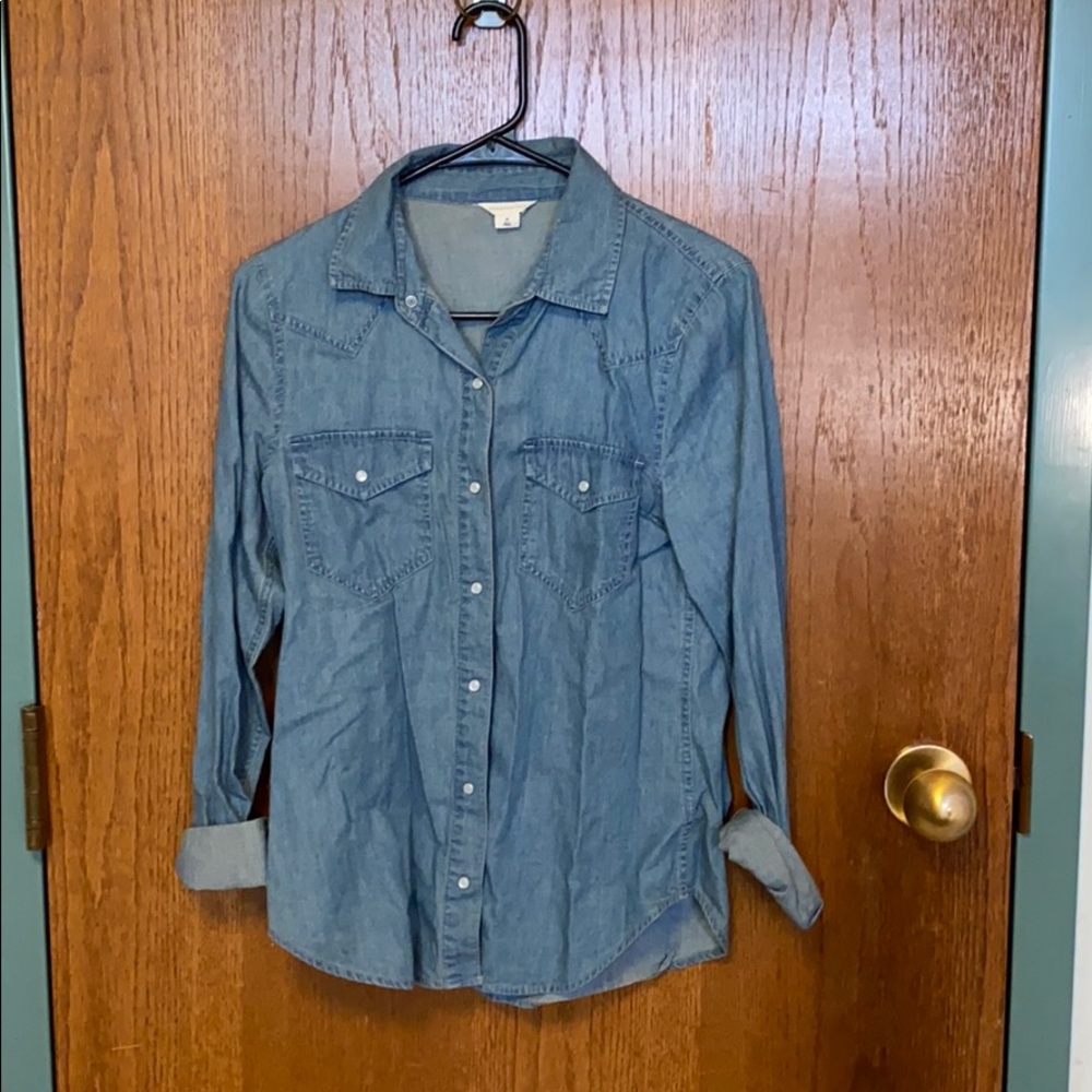 Denim button up shirt